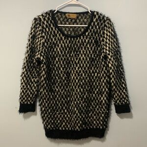 Katsumi black and whitest small sweater